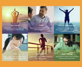 Programmes Healy spécialisés : chakras, travail, défense, peau et apprentissage