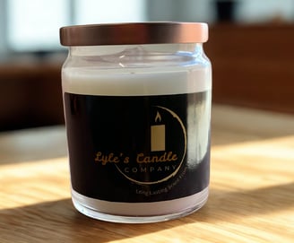 a candle that is sitting on a table