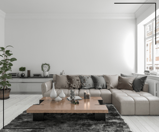 Monochromatic Theme Living room