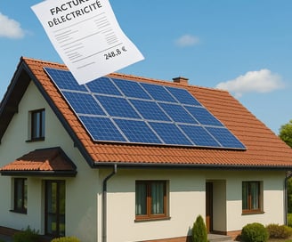 a house with a solar paneled roof and a solar paneled roof