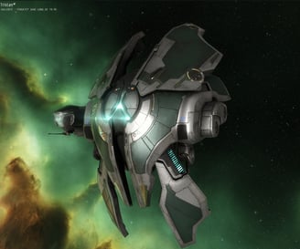 Jeu MMORPG Eve Online New Eden frégate Gallente Tristan