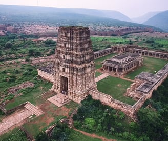 Birds eye view of Gandikotta Fort