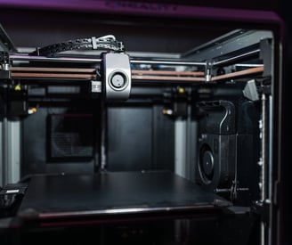 Advanced 3D printer close-up