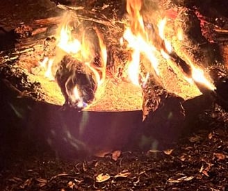 Car Camping with a Cooking Fire