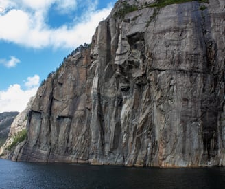Photo of the cliff side in Lysefjord