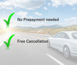 No prepayment needed and the free cancellation for the transfer