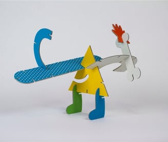 Abstract cardboard toy