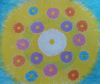 mandala : exemple de production réalisée en art-thérapie