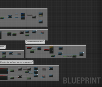 Unreal Engine 5 Blueprint overview for a heat source actor.