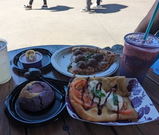 A Selection of Food Tried at the Knotts Boysenberry Festival