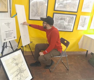 artist Evgeny Bondarenko in Hong Kong