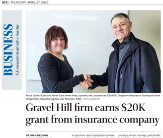 gravel hill firm earns $20k grant from insurance company