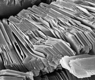 a microscopic image of flocculated clay in soil
