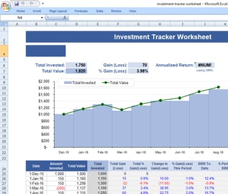 Investment Tracker Worksheet