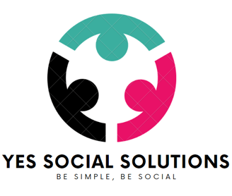 a logo for yes social solutions