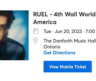 Ruel ticket confirmation 
