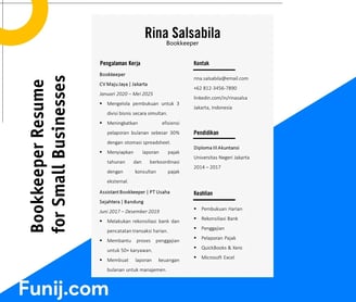 Bookkeeper Resume for Small Businesses
