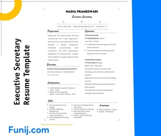 Executive Secretary Resume Template