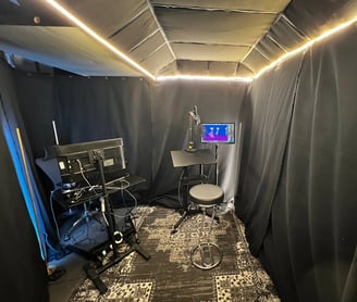 podcast studio sound booth
