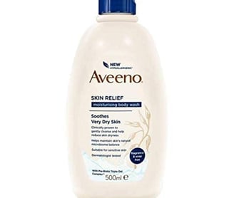 a bottle of aveeno skin care products