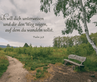 Ich will dich unterweisen und dir den Weg zeigen, auf dem du wandeln sollst