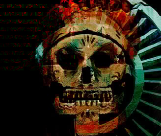 Digital collage - Day of the Dead selfie