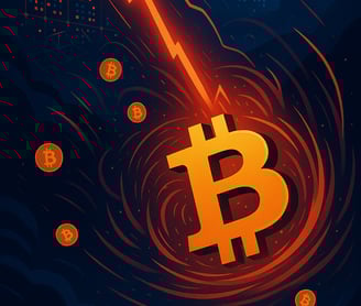 bitcoinde ani düşüşü gösteren bir resim