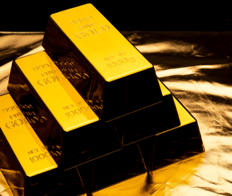 shiny high quality gold bullion bars