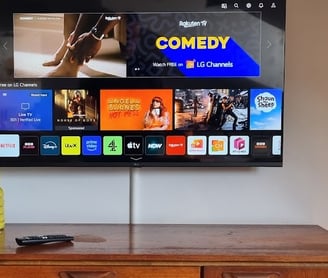 Expert TV mounting on a wall with surface trunking : MountMyTV