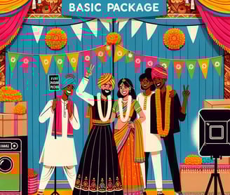 a man and woman in traditional indian wedding attire