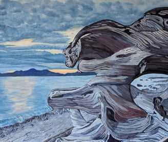 "If Animals Were Driftwood" Acrylic 18" x 24" $725.00