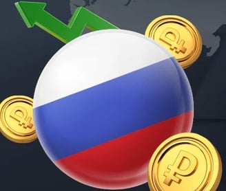 a globe with a flag of the russian federation of the russian federation of the world