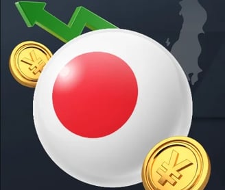 a red ball with a green arrow pointing up