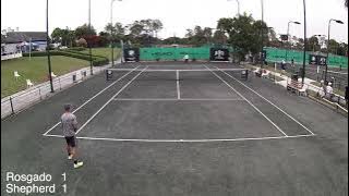 a man playing tennis on a tennis court