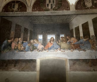 imagem de jesus cristo e os apóstolos em volta da mesa