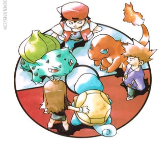 pokemon red art (from hi-res pokemon art on tumblr)