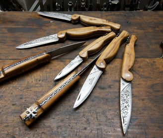 Couteaux artisanaux NBCreation, NBCreation artisan knives, VG10,  art coutellier, cutlery art