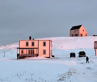 La Blanche de l'Ouest et Les Rochers en hiver