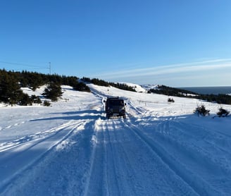 La Montagne de l'île du Havre Aubert l'hiver