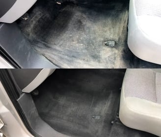 Interior Detailing Image “Deep interior car detailing with steam cleaning and vacuuming of seats"