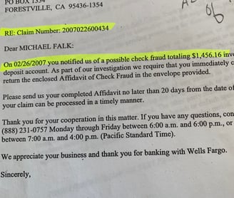 The False 2007 Michael Falk accusation