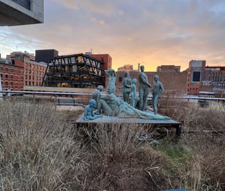 Women and Children First Statue on the High Line in NYC