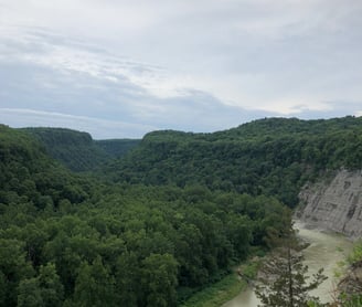 View over Genesee River in New York's Grand Canyon