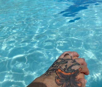 Flowering beside Jersey Shore's pool at HQ2 Beachclub