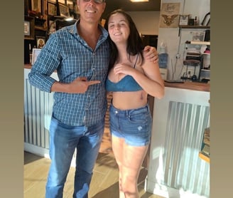Jason Willitts with his daughter Father's Day 2020