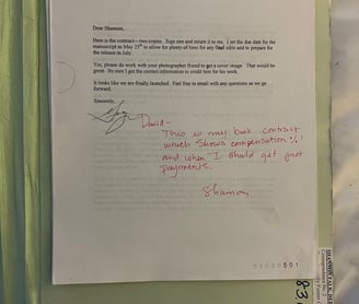 Shannon Falk's book Contract