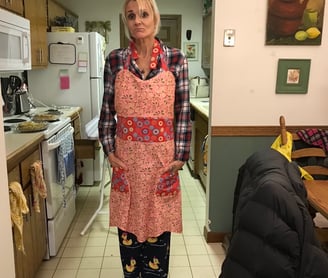 Shannon Falk cutting the apron Strings in Burney California 
