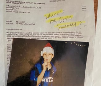 Michael Falk stealing his son's life insurance