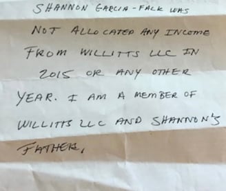 That's all you Bill Willitts signing lies