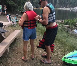 William G Willitts and Patricia Z Willitts at Manzanita Lake Lassen Volcano